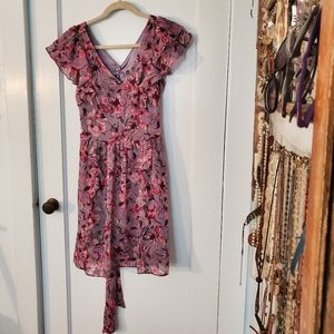 Express Floral Ruffled Dress